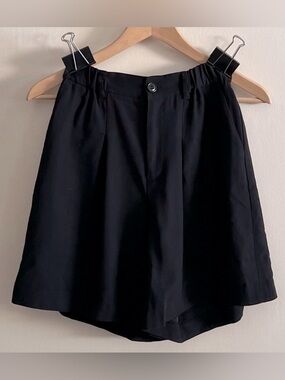 Open Edit Black High-Waisted Shorts
